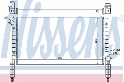 Радиатор, охлаждение двигателя NISSENS купить