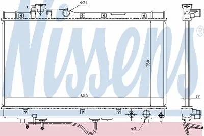 Радиатор, охлаждение двигателя NISSENS купить