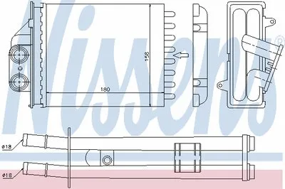 Теплообменник, отопление салона NISSENS купить