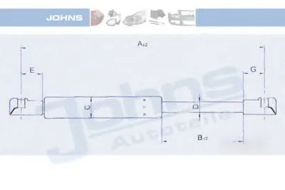 Газовая пружина, крышка багажник JOHNS купить