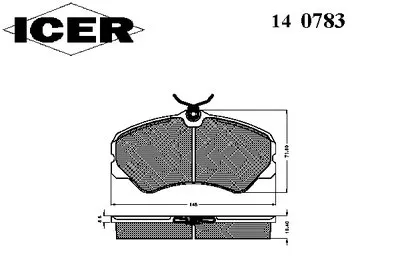 Комплект тормозных колодок, дисковый тормоз ICER купить