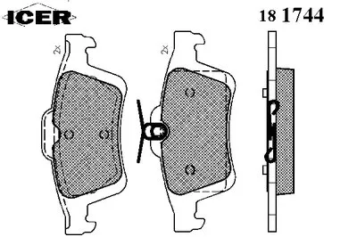 Комплект тормозных колодок, дисковый тормоз ICER купить