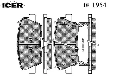 Комплект тормозных колодок, дисковый тормоз ICER купить