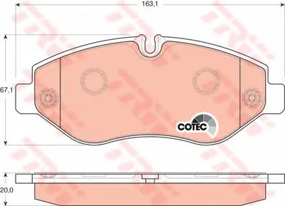 Комплект тормозных колодок, дисковый тормоз COTEC TRW купить
