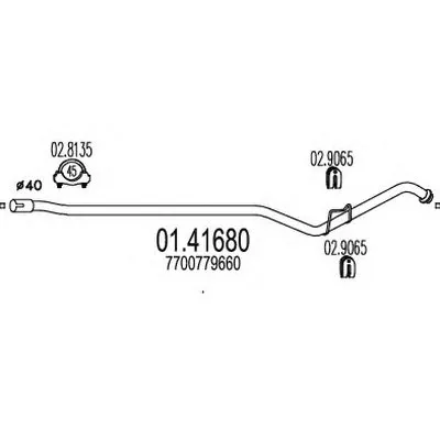 Труба выхлопного газа MTS купить
