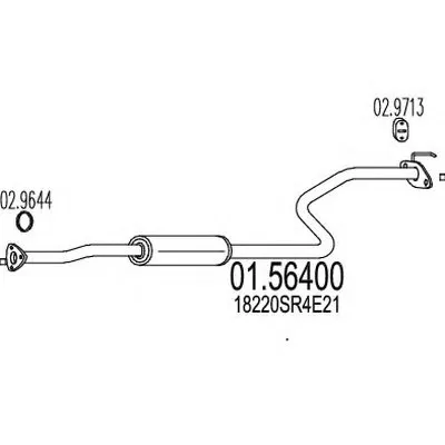 Средний глушитель выхлопных газов MTS купить