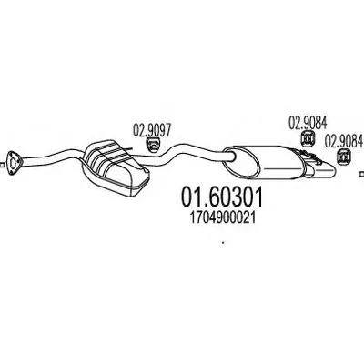 Глушитель выхлопных газов конечный MTS купить