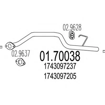 Труба выхлопного газа MTS купить