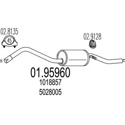 Глушитель выхлопных газов конечный MTS купить