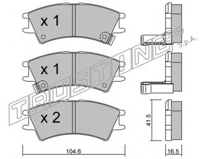 Комплект тормозных колодок, дисковый тормоз TRUSTING купить