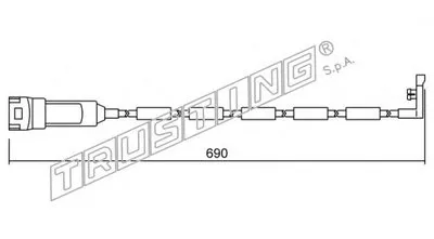 Сигнализатор, износ тормозных колодок TRUSTING купить