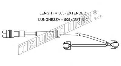 Сигнализатор, износ тормозных колодок TRUSTING купить
