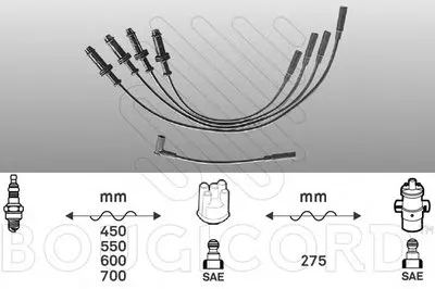 Комплект проводов зажигания BOUGICORD купить