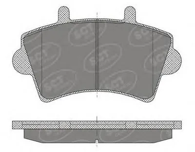 Комплект тормозных колодок, дисковый тормоз SCT Germany купить