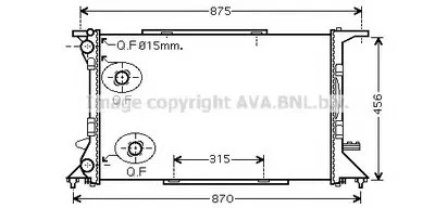 Радиатор, охлаждение двигателя AVA QUALITY COOLING купить