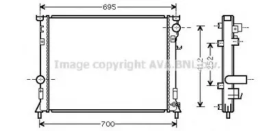 Радиатор, охлаждение двигателя AVA QUALITY COOLING купить