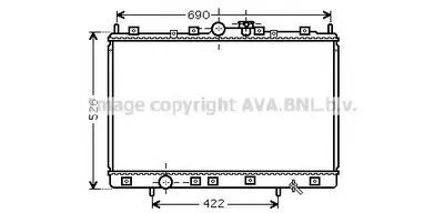 Радиатор, охлаждение двигателя AVA QUALITY COOLING купить