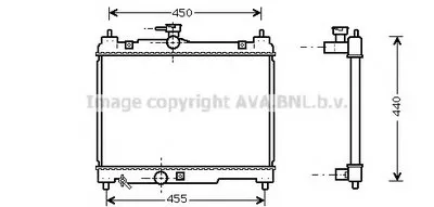 Радиатор, охлаждение двигателя AVA QUALITY COOLING купить