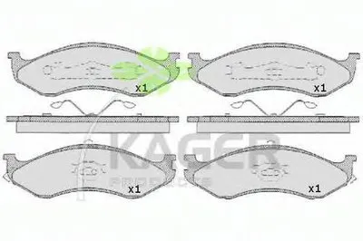Комплект тормозных колодок, дисковый тормоз KAGER купить