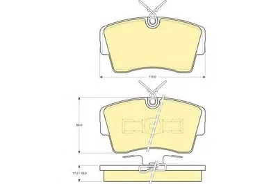 Комплект тормозных колодок, дисковый тормоз GIRLING купить