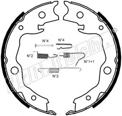 Комплект тормозных колодок, стояночная тормозная система fri.tech. купить