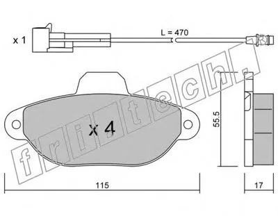 Комплект тормозных колодок, дисковый тормоз fri.tech. купить