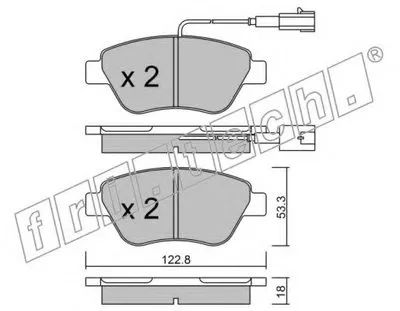 Комплект тормозных колодок, дисковый тормоз fri.tech. купить