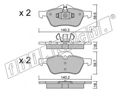 Комплект тормозных колодок, дисковый тормоз fri.tech. купить