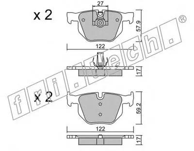 Комплект тормозных колодок, дисковый тормоз fri.tech. купить