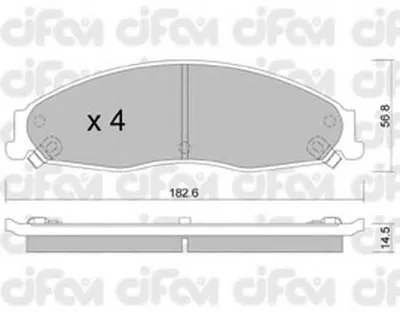 Комплект тормозных колодок, дисковый тормоз CIFAM купить