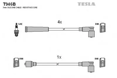 Комплект проводов зажигания TESLA купить