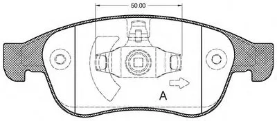 Комплект тормозных колодок, дисковый тормоз ADVANCE OPEN PARTS купить