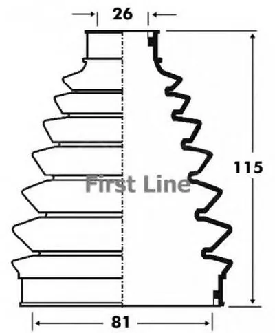 Пыльник, приводной вал FIRST LINE купить