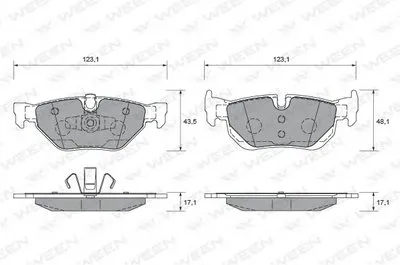 Комплект тормозных колодок, дисковый тормоз WEEN купить