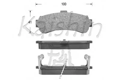 Комплект тормозных колодок, дисковый тормоз KAISHIN купить