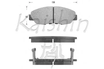 Комплект тормозных колодок, дисковый тормоз KAISHIN купить