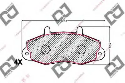 Комплект тормозных колодок, дисковый тормоз DJ PARTS купить