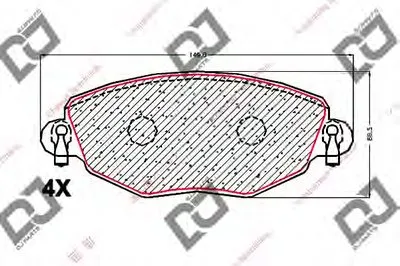 Комплект тормозных колодок, дисковый тормоз DJ PARTS купить