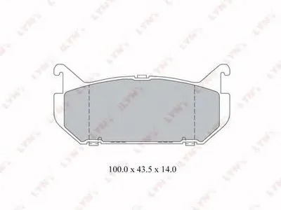 Комплект тормозных колодок, дисковый тормоз LYNXauto купить
