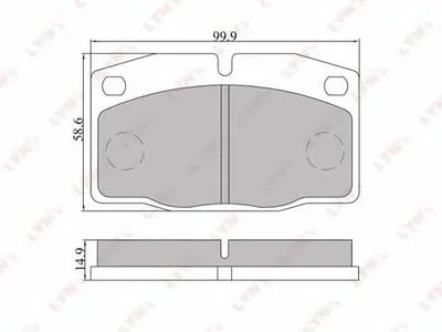 Комплект тормозных колодок, дисковый тормоз LYNXauto купить