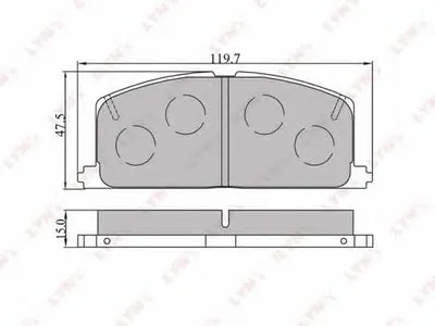 Комплект тормозных колодок, дисковый тормоз LYNXauto купить