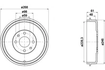 Тормозной барабан HELLA PAGID купить