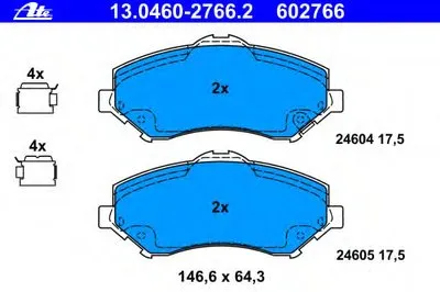 Комплект тормозных колодок, дисковый тормоз ATE купить