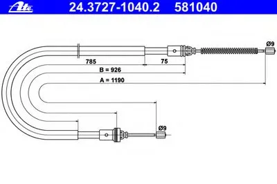 Трос, стояночная тормозная система ATE купить