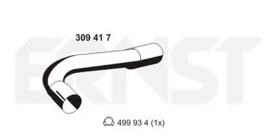 Труба выхлопного газа ERNST купить