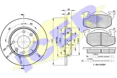 Комплект тормозов, дисковый тормозной механизм ICER купить