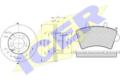 Комплект тормозов, дисковый тормозной механизм ICER купить