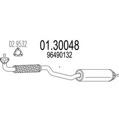 Предглушитель выхлопных газов MTS купить