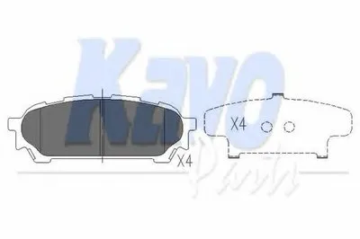 Комплект тормозных колодок, дисковый тормоз KAVO PARTS купить