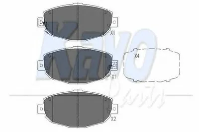 Комплект тормозных колодок, дисковый тормоз KAVO PARTS купить
